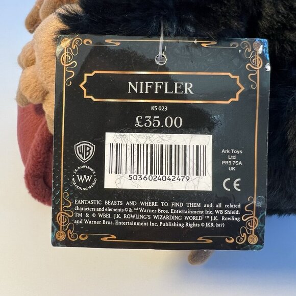 RARE UK Niffler Plush Fantastic Beasts Wizarding World Harry Potter New w/ Tags - Picture 7 of 9